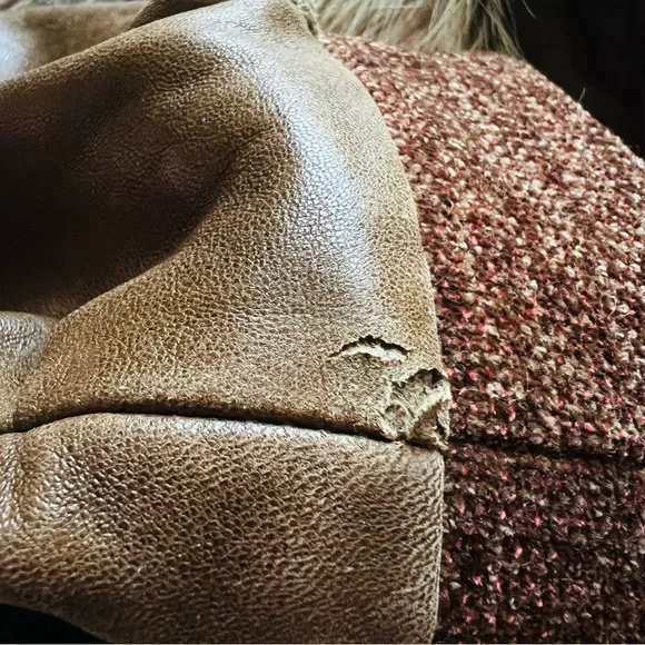 Rare Authentic Vintage Raccoon Fur Leather Bomber Made in the USA - Picture 8 of 15